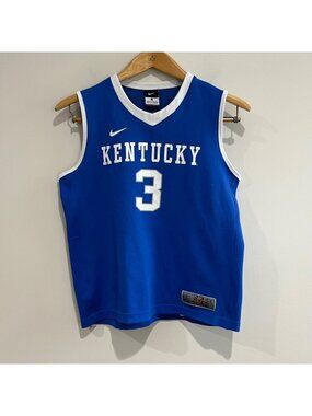 Nike University of Kentucky Wildcats Basketball Jersey Youth L Blue #3